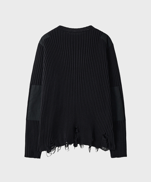 NOIRER(ノイア)の「コットンデミジコンバットニット(ブラック)(ニット/セーター・メンズ・その他・48/50)」の3枚目の写真