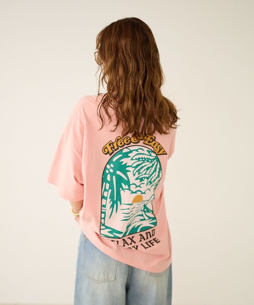 Free&Easy(フリーアンドイージー)の「【Free&Easy(フリーアンドイージー)】別注プリントTシャツ/W(ユニセックス)(Tシャツ/カットソー・レディース・イエロー/ピンク/オフホワイト・LARGE/MEDIUM)」の22枚目の写真