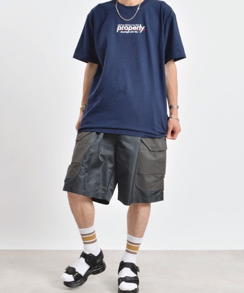 DOUBLE STEAL(ダブルスティール)の「properly刺繍Tシャツ(Tシャツ/カットソー・メンズ・ネイビー/ホワイト・X-LARGE/LARGE/MEDIUM)」の6枚目の写真