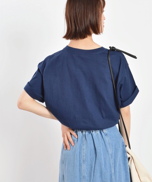 DOUBLE STEAL(ダブルスティール)の「properly刺繍Tシャツ(Tシャツ/カットソー・メンズ・ネイビー/ホワイト・X-LARGE/LARGE/MEDIUM)」の12枚目の写真