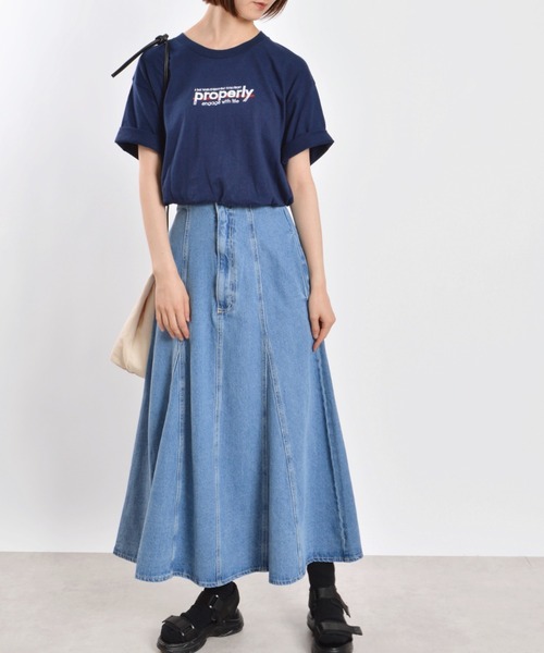 DOUBLE STEAL(ダブルスティール)の「properly刺繍Tシャツ(Tシャツ/カットソー・メンズ・ネイビー/ホワイト・X-LARGE/LARGE/MEDIUM)」の13枚目の写真