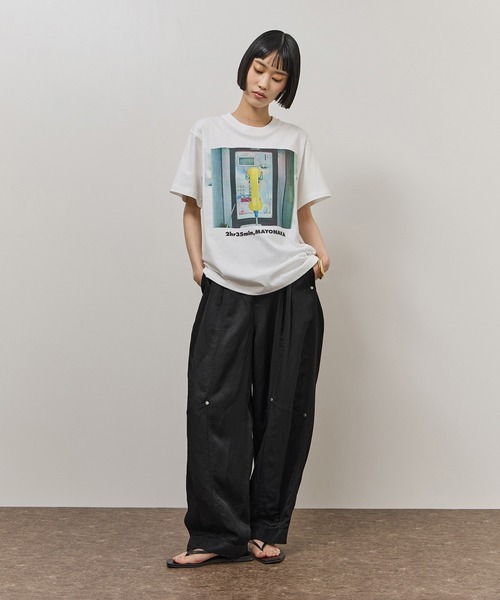 ADAM ET ROPE'(アダムエロペ)の「アジャストヘムクロップドパンツ(その他パンツ・レディース・ベージュ/ブラック・36/38)」の14枚目の写真
