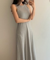 YUGA_YGMC Korean-style American sleeve cut-and-sew long dress