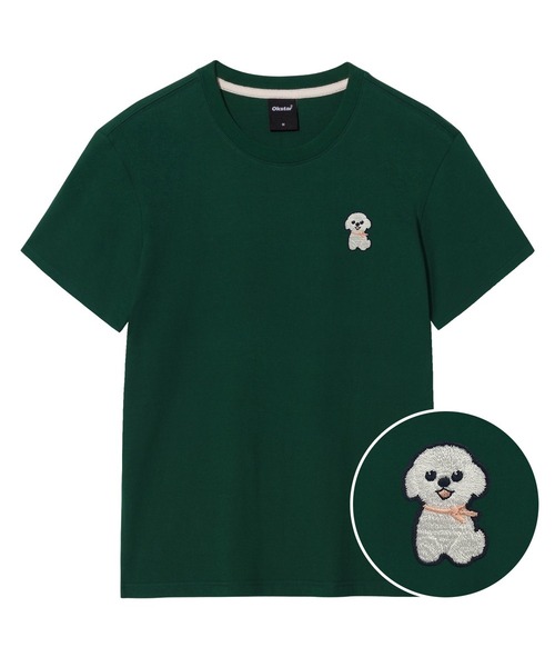 OKSTAR(オクスター)の「ポソム刺繍半袖(Tシャツ/カットソー・レディース・ネイビー/グレー/ライトグレー/ライトベージュ/ブラック/クリーム/ダークグレー/ホワイト/ダークブルー/カーキ/ダークグリーン・4XL/LARGE/X-LARGE/2XL/SMALL/MEDIUM/3XL)」の8枚目の写真