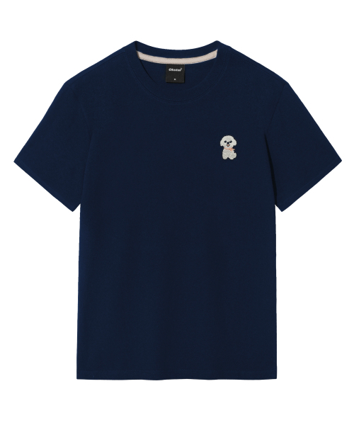 OKSTAR(オクスター)の「ポソム刺繍半袖(Tシャツ/カットソー・レディース・ネイビー/グレー/ライトグレー/ライトベージュ/ブラック/クリーム/ダークグレー/ホワイト/ダークブルー/カーキ/ダークグリーン・4XL/LARGE/X-LARGE/2XL/SMALL/MEDIUM/3XL)」の13枚目の写真