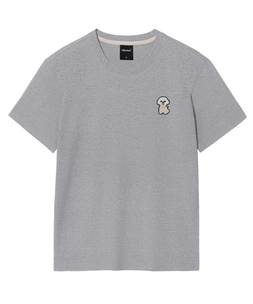 OKSTAR(オクスター)の「ポソム刺繍半袖(Tシャツ/カットソー・レディース・ネイビー/グレー/ライトグレー/ライトベージュ/ブラック/クリーム/ダークグレー/ホワイト/ダークブルー/カーキ/ダークグリーン・4XL/LARGE/X-LARGE/2XL/SMALL/MEDIUM/3XL)」の15枚目の写真