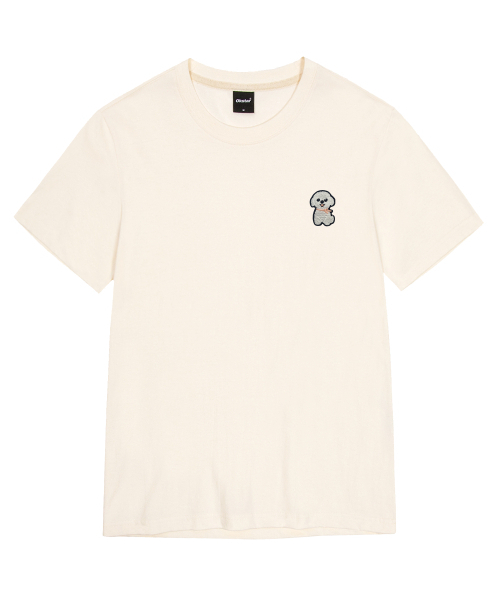 OKSTAR(オクスター)の「ポソム刺繍半袖(Tシャツ/カットソー・レディース・ネイビー/グレー/ライトグレー/ライトベージュ/ブラック/クリーム/ダークグレー/ホワイト/ダークブルー/カーキ/ダークグリーン・4XL/LARGE/X-LARGE/2XL/SMALL/MEDIUM/3XL)」の19枚目の写真