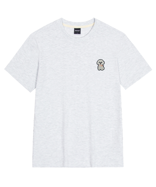 OKSTAR(オクスター)の「ポソム刺繍半袖(Tシャツ/カットソー・レディース・ネイビー/グレー/ライトグレー/ライトベージュ/ブラック/クリーム/ダークグレー/ホワイト/ダークブルー/カーキ/ダークグリーン・4XL/LARGE/X-LARGE/2XL/SMALL/MEDIUM/3XL)」の20枚目の写真