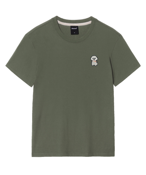 OKSTAR(オクスター)の「ポソム刺繍半袖(Tシャツ/カットソー・レディース・ネイビー/グレー/ライトグレー/ライトベージュ/ブラック/クリーム/ダークグレー/ホワイト/ダークブルー/カーキ/ダークグリーン・4XL/LARGE/X-LARGE/2XL/SMALL/MEDIUM/3XL)」の22枚目の写真