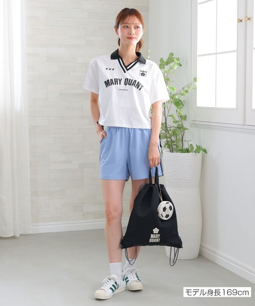 MARY QUANT（マリークワント）の「FOOTBALLコレクションデザイン パンツ（スウェットパンツ・レディース・グレージュ/ホワイト/ブルー・M）」の5枚目の写真