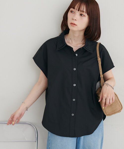 DISCOAT(ディスコート)の「【WEB限定】ダブル襟フレンチシャツ(シャツ/ブラウス・レディース・ホワイト/ブラック・FREE)」の20枚目の写真