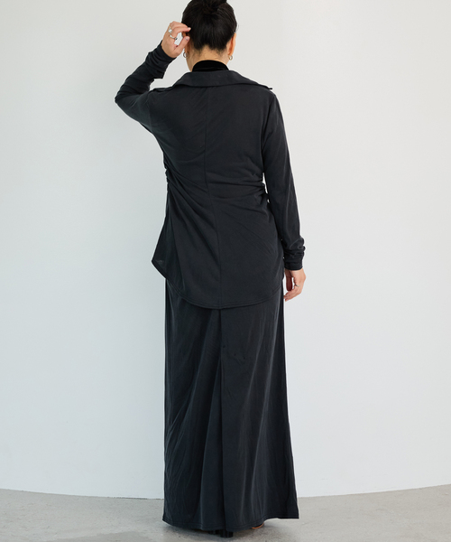 IENA LA BOUCLE(イエナラブークル)の「IENA LA BOUCLE フィブリルカットスカート(スカート・レディース・ウッド/ブラック・36/38)」の17枚目の写真