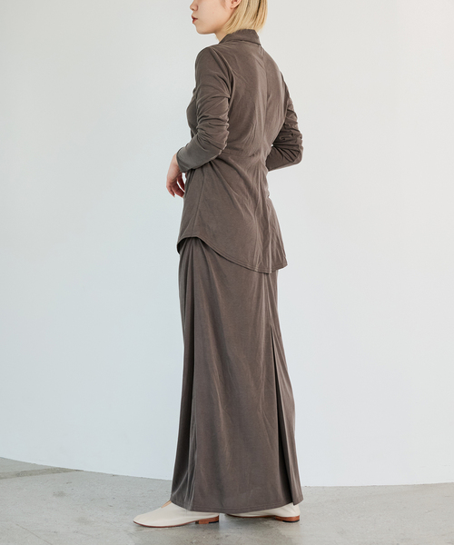 IENA LA BOUCLE（イエナラブークル）の「IENA LA BOUCLE フィブリルカットスカート（スカート・レディース・ウッド/ブラック・36/38）」の4枚目の写真