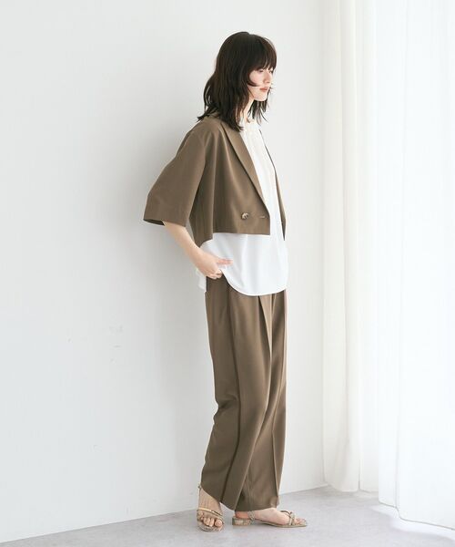 YECCA VECCA(イェッカヴェッカ)の「パールタックフレンチスリーブブラウス(シャツ/ブラウス・レディース・ダークネイビー/ライトブルー/オフホワイト・FREE)」の10枚目の写真