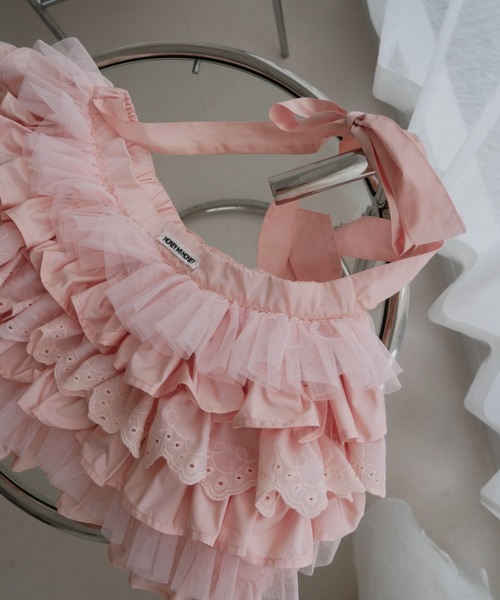 HONEY MI HONEY（ハニーミーハニー）の「tiered frill bag & mini skirt（スカート・レディース・ホワイト/ブラック/ピンク・FREE）」の10枚目の写真