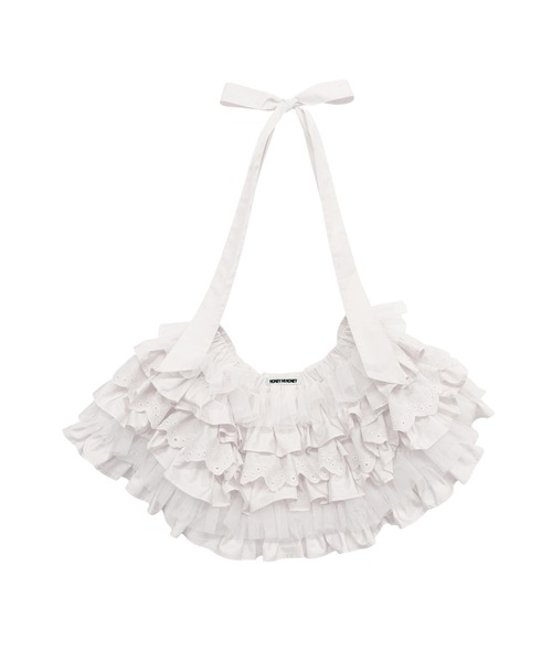 HONEY MI HONEY（ハニーミーハニー）の「tiered frill bag & mini skirt（スカート・レディース・ホワイト/ブラック/ピンク・FREE）」の11枚目の写真