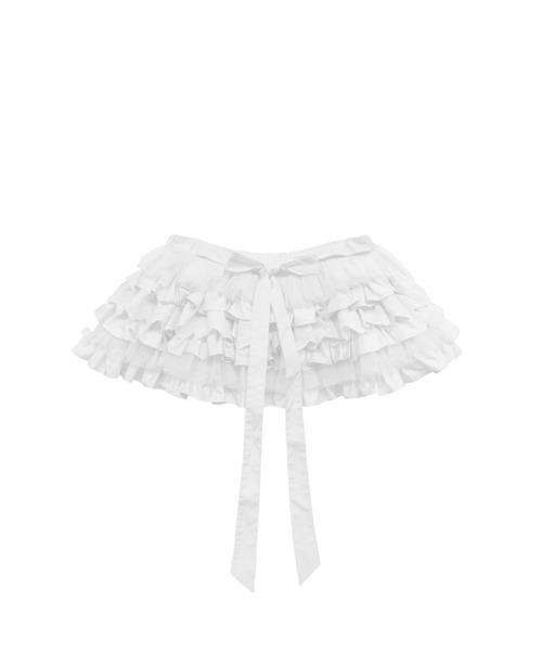 HONEY MI HONEY（ハニーミーハニー）の「tiered frill bag & mini skirt（スカート・レディース・ホワイト/ブラック/ピンク・FREE）」の12枚目の写真