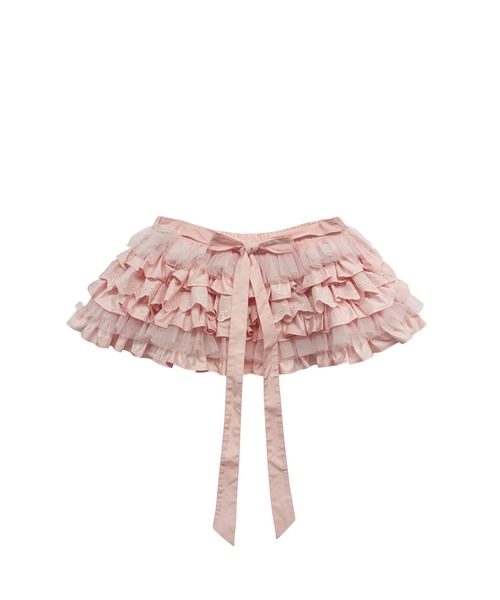HONEY MI HONEY（ハニーミーハニー）の「tiered frill bag & mini skirt（スカート・レディース・ホワイト/ブラック/ピンク・FREE）」の14枚目の写真