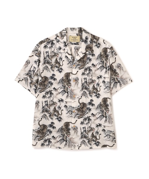 AVIREX(アヴィレックス)の「ALOHA SHIRT”TIGER & BAMBOO" / アロハシャツ タイガー バンブー / AVIREX / アヴィレックス(シャツ/ブラウス・メンズ・オフホワイト/ブラック・MEDIUM/XX-LARGE/X-LARGE/LARGE)」の1枚目の写真