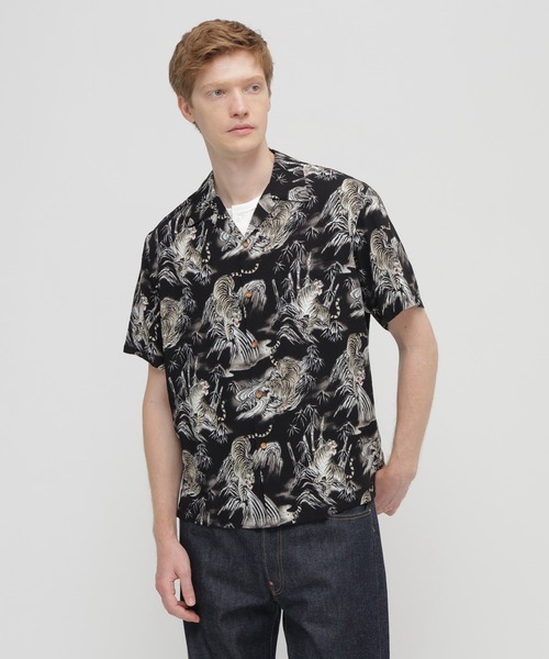 AVIREX(アヴィレックス)の「ALOHA SHIRT”TIGER & BAMBOO" / アロハシャツ タイガー バンブー / AVIREX / アヴィレックス(シャツ/ブラウス・メンズ・オフホワイト/ブラック・MEDIUM/XX-LARGE/X-LARGE/LARGE)」の3枚目の写真