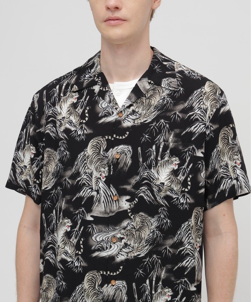 AVIREX(アヴィレックス)の「ALOHA SHIRT”TIGER & BAMBOO" / アロハシャツ タイガー バンブー / AVIREX / アヴィレックス(シャツ/ブラウス・メンズ・オフホワイト/ブラック・MEDIUM/XX-LARGE/X-LARGE/LARGE)」の8枚目の写真