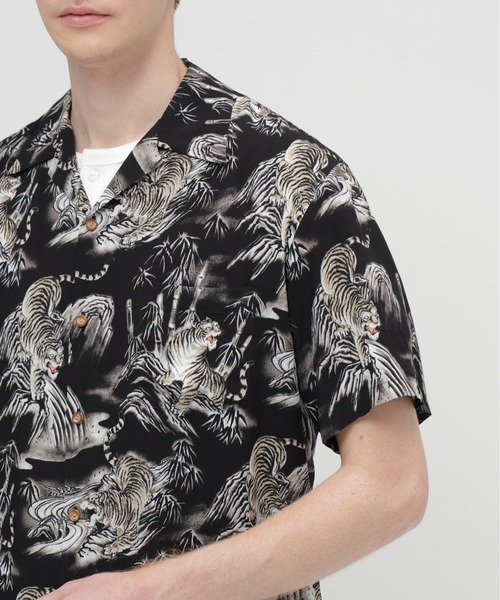 AVIREX(アヴィレックス)の「ALOHA SHIRT”TIGER & BAMBOO" / アロハシャツ タイガー バンブー / AVIREX / アヴィレックス(シャツ/ブラウス・メンズ・オフホワイト/ブラック・MEDIUM/XX-LARGE/X-LARGE/LARGE)」の9枚目の写真