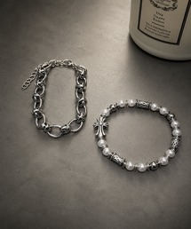 tone（トーン）の「【1004ST】メンズ ブレスレット 2SET (MA)（ブレスレット）」