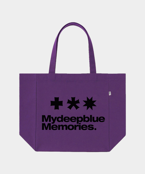 mydeepbluememories(マイディープブルーメモリーズ)の「MM LOGO ECO BAG_Purple(エコバッグ/サブバッグ・レディース・パープル・FREE)」の2枚目の写真
