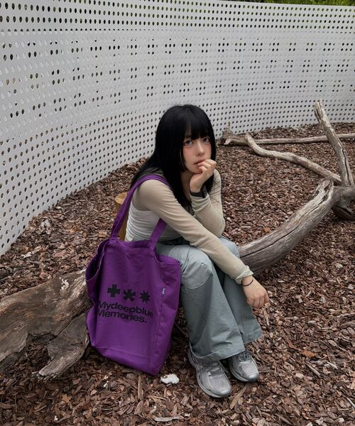 mydeepbluememories(マイディープブルーメモリーズ)の「MM LOGO ECO BAG_Purple(エコバッグ/サブバッグ・レディース・パープル・FREE)」の8枚目の写真