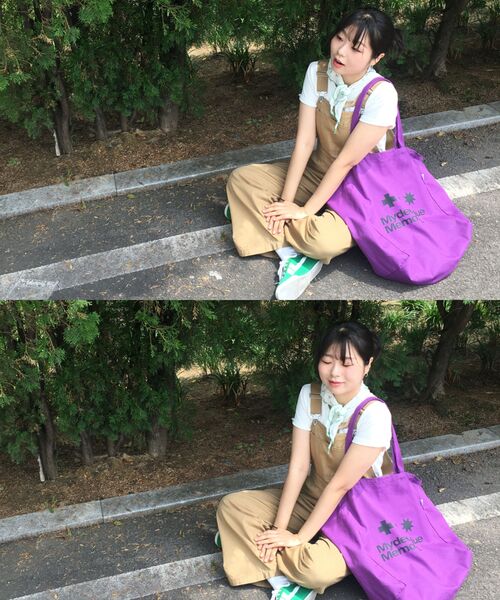 mydeepbluememories(マイディープブルーメモリーズ)の「MM LOGO ECO BAG_Purple(エコバッグ/サブバッグ・レディース・パープル・FREE)」の9枚目の写真