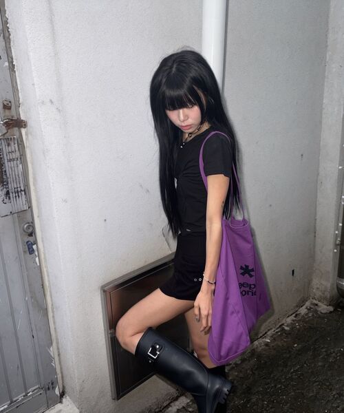 mydeepbluememories(マイディープブルーメモリーズ)の「MM LOGO ECO BAG_Purple(エコバッグ/サブバッグ・レディース・パープル・FREE)」の10枚目の写真