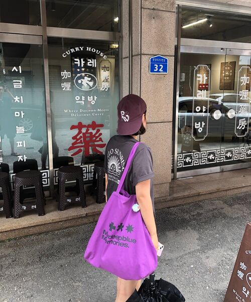 mydeepbluememories(マイディープブルーメモリーズ)の「MM LOGO ECO BAG_Purple(エコバッグ/サブバッグ・レディース・パープル・FREE)」の12枚目の写真
