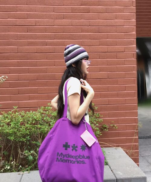 mydeepbluememories(マイディープブルーメモリーズ)の「MM LOGO ECO BAG_Purple(エコバッグ/サブバッグ・レディース・パープル・FREE)」の13枚目の写真