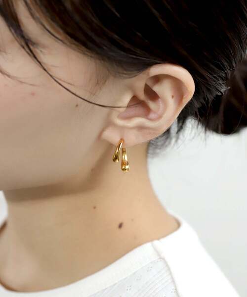 ANEMONE(アネモネ)の「【ステンレス】ドロップラインバックキャッチピアス(ピアス(両耳用)・レディース・ゴールド/シルバー・FREE)」の6枚目の写真