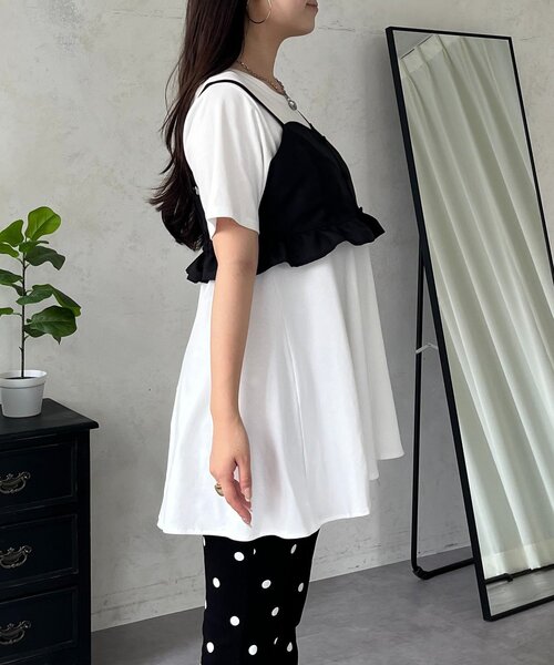 prose verse(プロズヴェール)の「【セットアイテム】裾フリルビスチェ×ペプラムTシャツ(Tシャツ/カットソー・レディース・ホワイト系その他・MEDIUM/LARGE)」の11枚目の写真