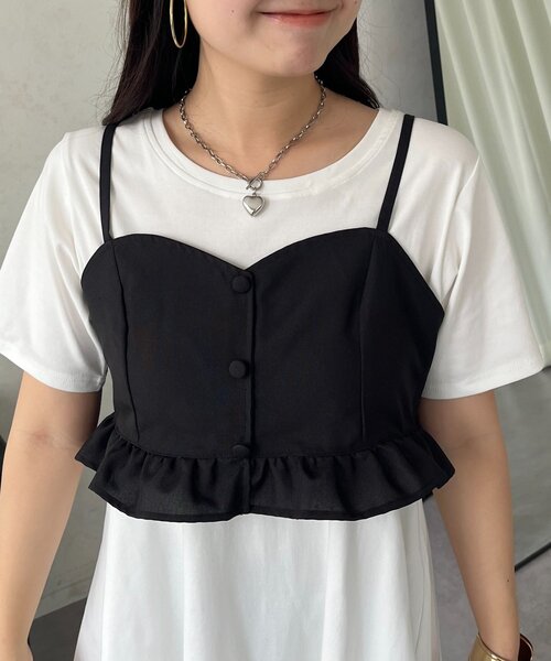 prose verse(プロズヴェール)の「【セットアイテム】裾フリルビスチェ×ペプラムTシャツ(Tシャツ/カットソー・レディース・ホワイト系その他・MEDIUM/LARGE)」の13枚目の写真
