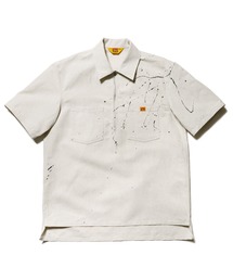 BEN DAVIS | Mix Half Zip Shirt Ⅲ with Paint〈Ben Davis Signature collection Curated by POGGY〉/ハーフジップシャツコットンリネン ペイント(シャツ/ブラウス)