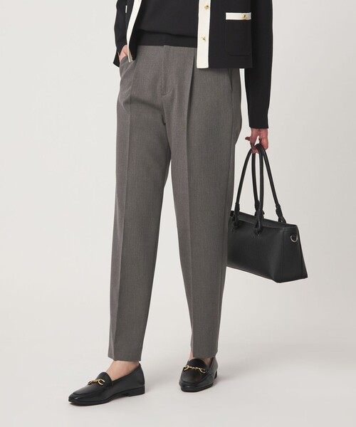 green label relaxing（グリーンレーベルリラクシング）の「［size SHORT/TALLあり］ライト ダブルクロス テーパード パンツ（スラックス・レディース・ブラック/グレー/ベージュ/ネイビー・36/38/SHORT/40/34/42/44/46/TALL）」の6枚目の写真