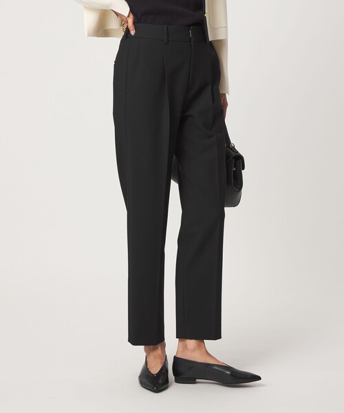 green label relaxing（グリーンレーベルリラクシング）の「［size SHORT/TALLあり］ライト ダブルクロス テーパード パンツ（スラックス・レディース・ブラック/グレー/ベージュ/ネイビー・36/38/SHORT/40/34/42/44/46/TALL）」の17枚目の写真