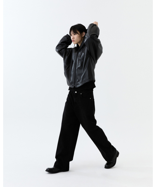 THEENDQUESTION(ジエンドクエスチョン)の「Black washed jeans / BLACK(デニムパンツ・レディース・その他・1/2/3)」の6枚目の写真