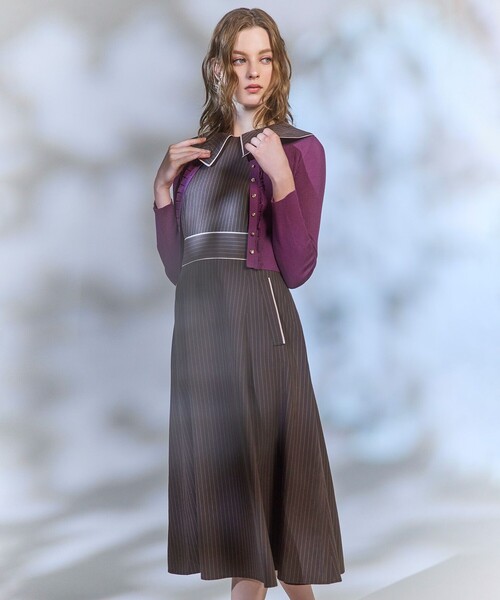 TOCCA(トッカ)の「TUCK FRILL KNIT カーディガン(カーディガン/ボレロ・レディース・ブラック系・SMALL/MEDIUM)」の2枚目の写真