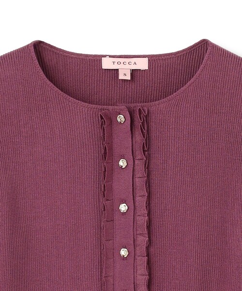 TOCCA(トッカ)の「TUCK FRILL KNIT カーディガン(カーディガン/ボレロ・レディース・ブラック系・SMALL/MEDIUM)」の14枚目の写真