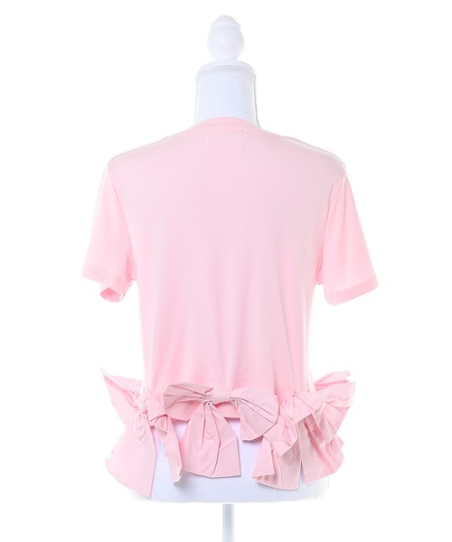Narcissus(ナルシス)の「【Narcissus】スソリボンTシャツ / 半袖 カットソー(Tシャツ/カットソー・レディース・ホワイト/ブラック/ピンク・FREE)」の5枚目の写真