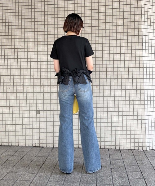 Narcissus(ナルシス)の「【Narcissus】スソリボンTシャツ / 半袖 カットソー(Tシャツ/カットソー・レディース・ホワイト/ブラック/ピンク・FREE)」の20枚目の写真