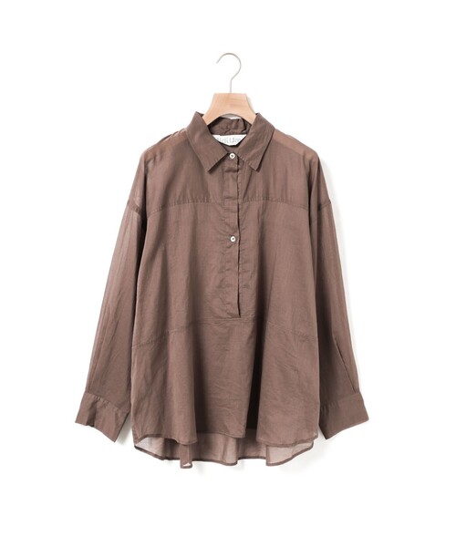 MidiUmi（ミディウミ）の「MidiUmi シアースキッパーチュニック（ワンピース・レディース・ブラウン/ブラック/オフホワイト・FREE）」の3枚目の写真