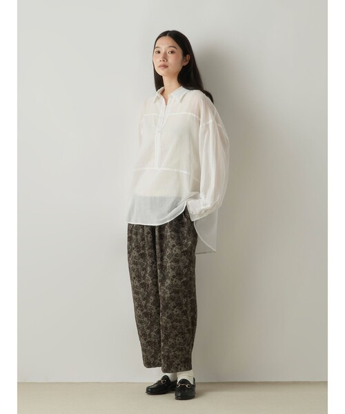 MidiUmi（ミディウミ）の「MidiUmi シアースキッパーチュニック（ワンピース・レディース・ブラウン/ブラック/オフホワイト・FREE）」の13枚目の写真