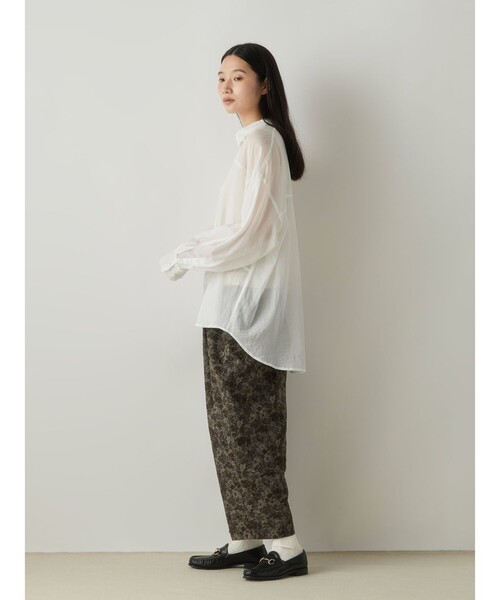 MidiUmi（ミディウミ）の「MidiUmi シアースキッパーチュニック（ワンピース・レディース・ブラウン/ブラック/オフホワイト・FREE）」の12枚目の写真