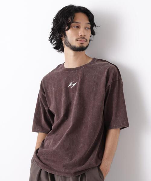 NANO universe(ナノユニバース)の「ワンポイントピグメントTシャツ 半袖(Tシャツ/カットソー・メンズ・ブラウン/スミクロ/ピンク系その他・M/L)」の18枚目の写真