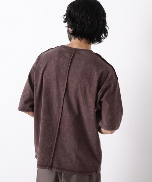 NANO universe(ナノユニバース)の「ワンポイントピグメントTシャツ 半袖(Tシャツ/カットソー・メンズ・ブラウン/スミクロ/ピンク系その他・M/L)」の20枚目の写真