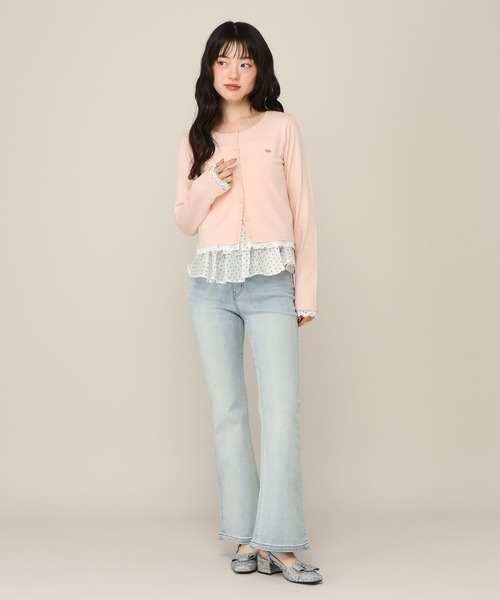Heather（ヘザー）の「モチーフレースカーディガン　1055390（カーディガン/ボレロ・レディース・ネイビー/イエロー/ピンク/ブラウン・FREE）」の5枚目の写真